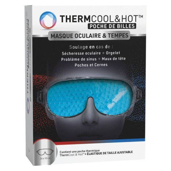 ThermCool&Hot Poche de Billes Masque Oculaire & tempes (x1)