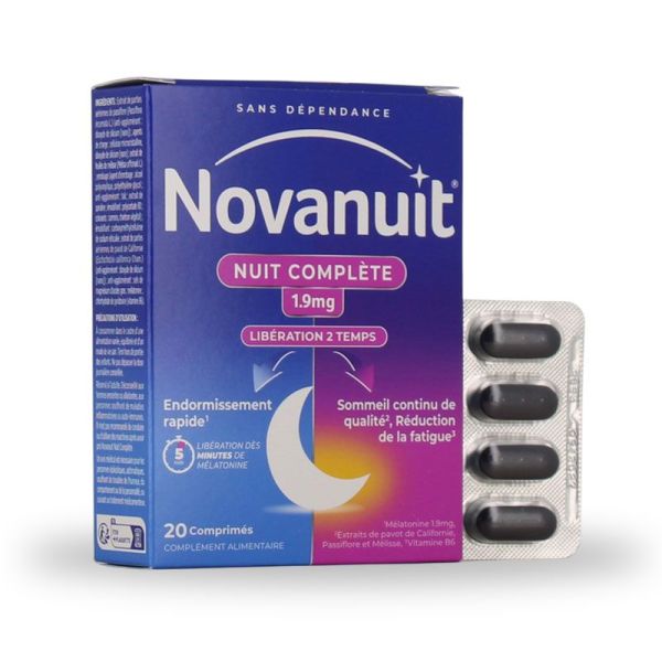 Novanuit Nuit Complète 1,9 mg libération en 2 temps (20 comprimés)