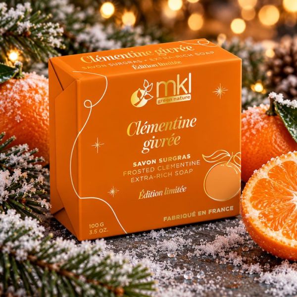 MKL Green Nature Savon de Marseille surgras Clémentine Givrée édition limitée (100 g)