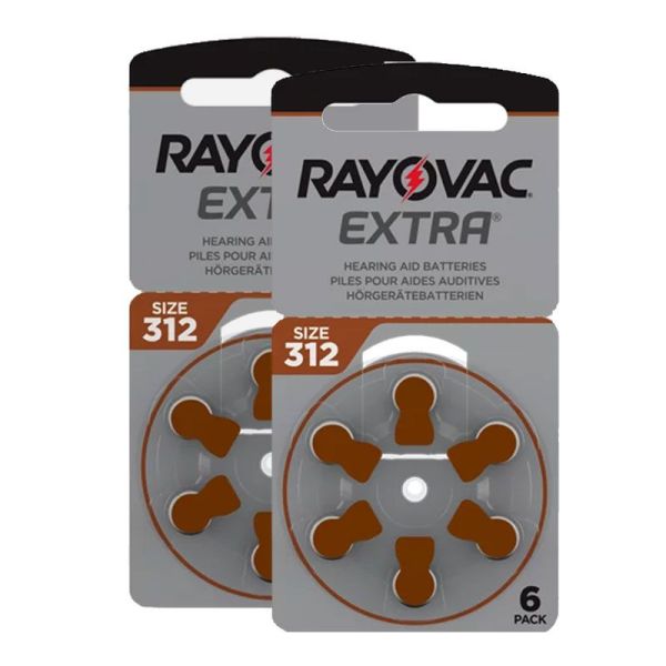 Rayovac Extra Advanced Piles pour aides auditives taille 312 (x12)