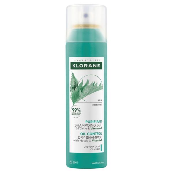 Klorane Purifiant Shampoing sec à l'Ortie bio et Vitamine E (150 ml)