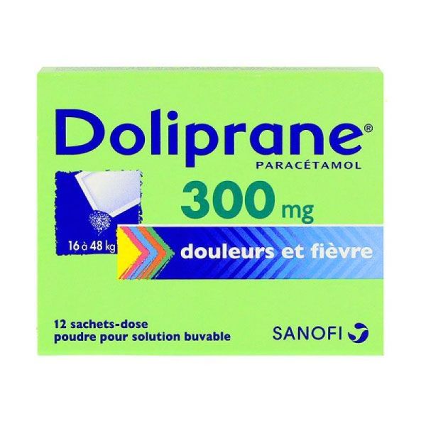 Doliprane 300Mg Poudre pour Solution buvable (12 sachets)