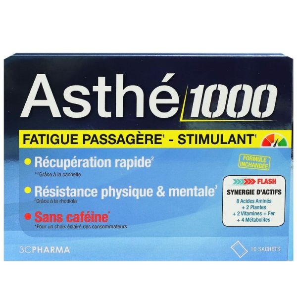 Asthé 1000 Fatigue Passagère Stimulant (10 sachets)