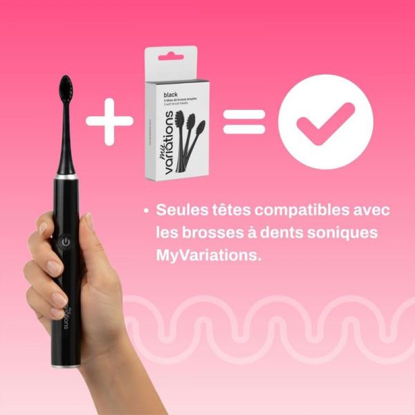 My Variations Pack de 3 Têtes de Brosse à dents - Blanc