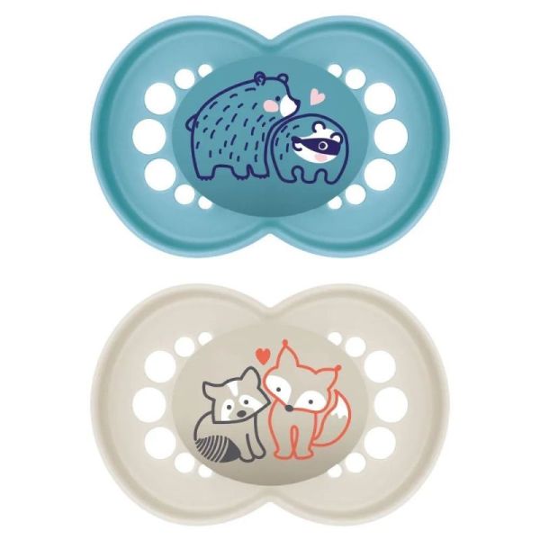 MAM Sucette Original 6 mois + n°49 Animaux (lot de 2)