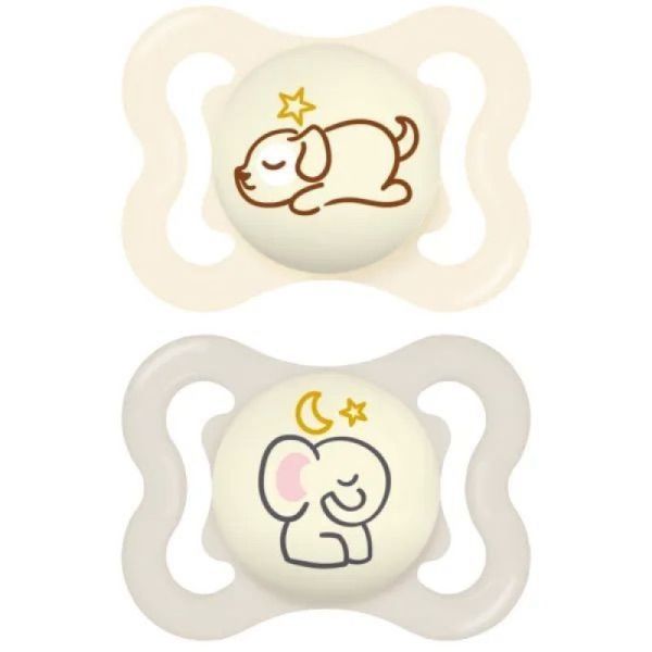 MAM Sucette Supreme en Silicone 2-6 mois Nuit (lot de 2)