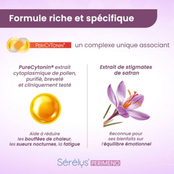 Sérélys Perimeno périménopause solution naturelle (30 gélules)