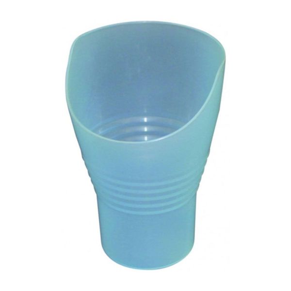 Gobelet avec découpe nasale, permet de boire sans pencher la tête (x1)