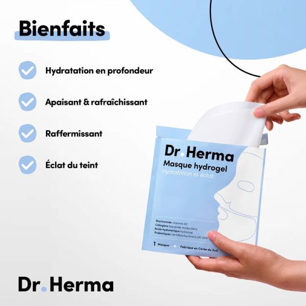 Dr. Herma Masques Hydrogel hydratation et éclat (x1)