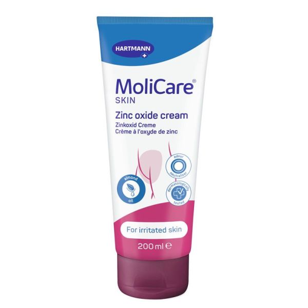 Hartmann MoliCare Skin Crème à l'oxyde de Zinc pour peaux irritées (200 ml)
