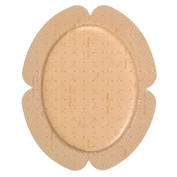 Mepilex Border Flex Oval pansement hydrocellulaire auto-fixant siliconé 15x19 cm (x16)