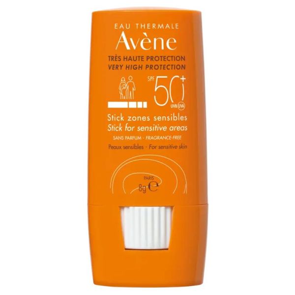 Avène Solaire Stick zones sensibles SPF50+ sans parfum peaux sensibles (8 g)