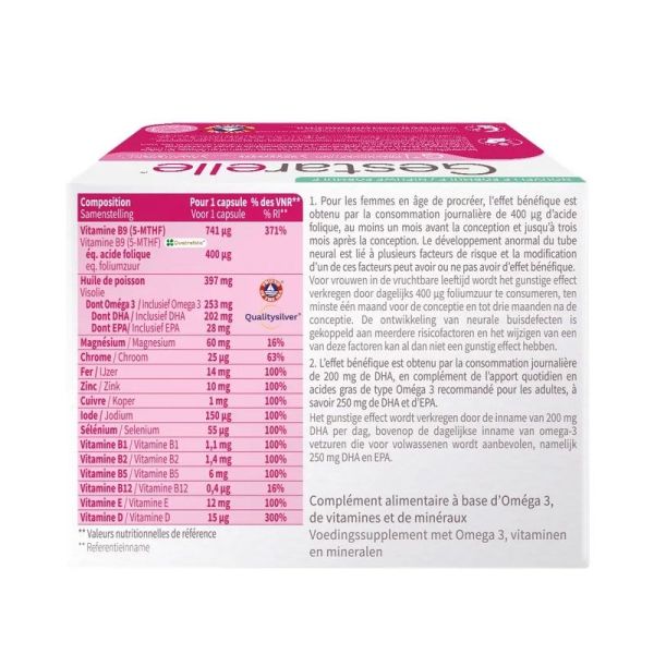 Gestarelle G+ complément préconception, grossesse, allaitement (90 capsules)