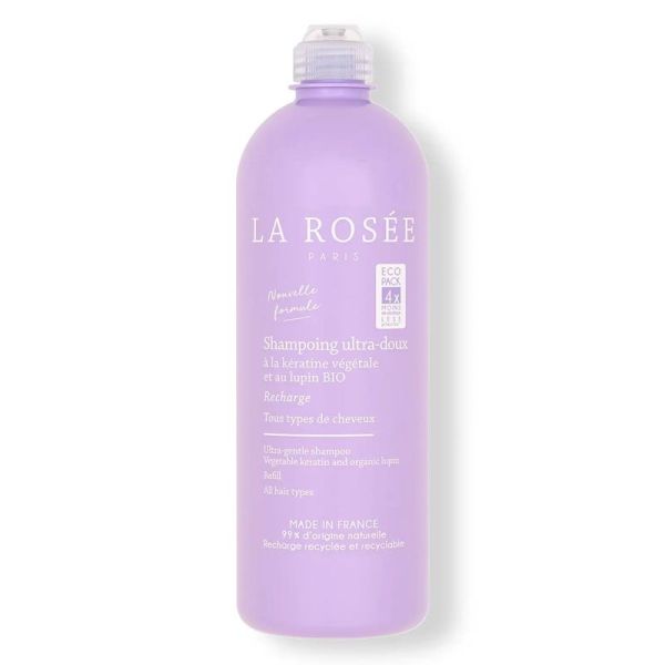 La Rosée Shampoing ultra-doux à la kératine végétale et au lupin bio (recharge 400 ml)