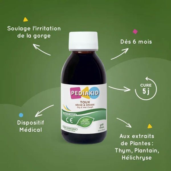 Pediakid Toux Sèche & Grasse Sirop 125Ml