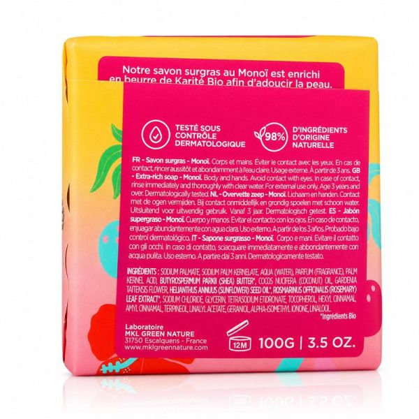 Savon de Marseille Surgras au Monoï de Tahiti - Edition limitée (100 g)