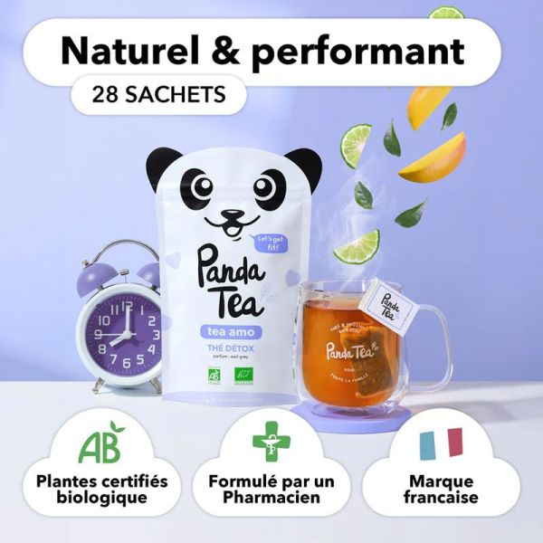 Panda Tea Tea Amo thé bio détox parfum Earl Grey (28 sachets)