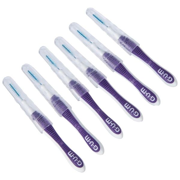 GUM Trav-Ler Brossettes interdentaires réutilisables bordeaux 1,2 mm (x6)