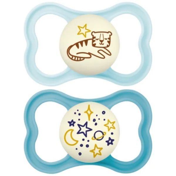 MAM Sucette Silicone Perfect 18+ mois Nuit (lot de 2, référence 38)