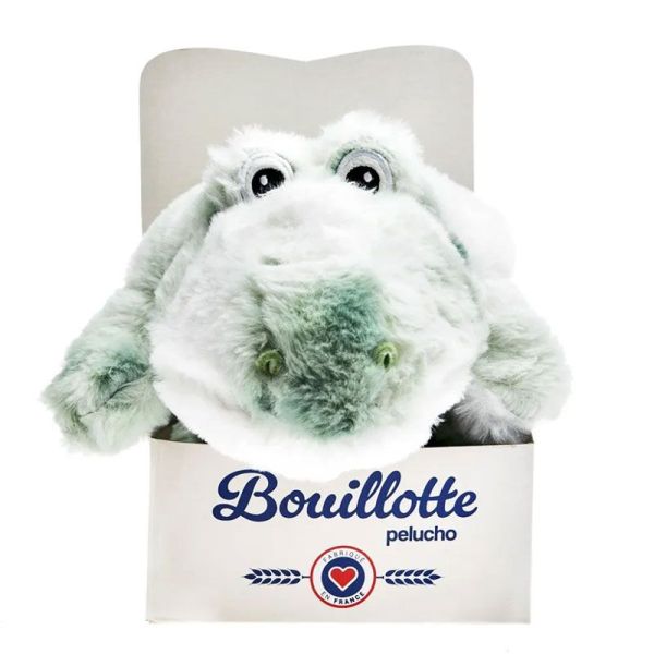 Pelucho Bouillotte sèche peluche Crocodile aux grains de blé et fleurs de lavande
