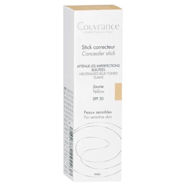 Avène Couvrance Stick Correcteur Jaune unifie le teint, maquille (4 g)