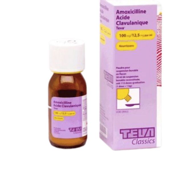 Amox/Ac Clav Teva 100Mg/12,5Mgpml Enf  Fl/14G