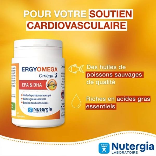 Nutergia Ergyomega Oméga-3 EPA & DHA (60 capsules)