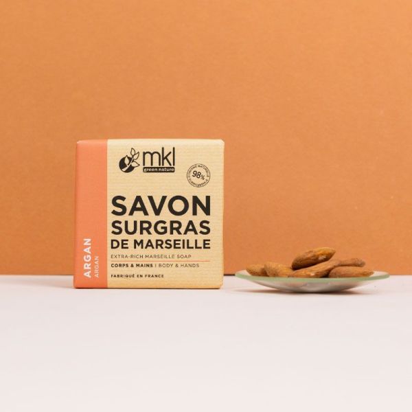 MKL Green Nature Savon de Marseille Surgras -  Argan (100 g)