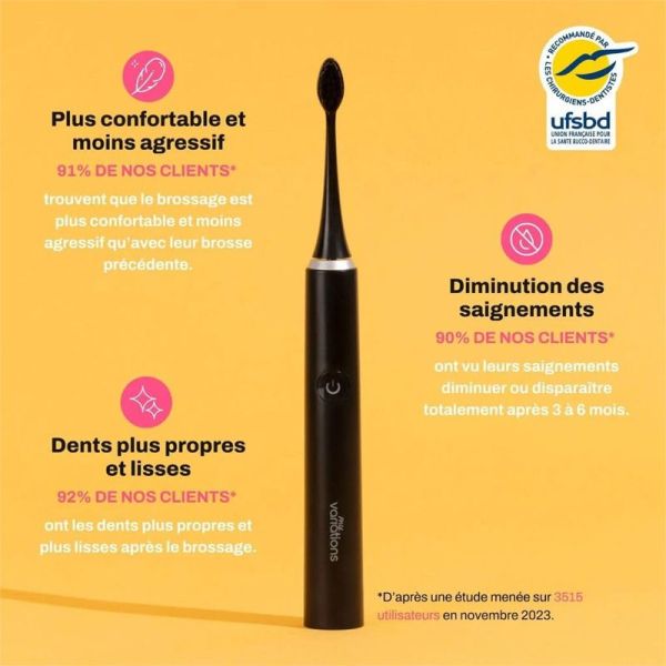 My Variations Coffret 2025 brosse à dents électrique sonique noire