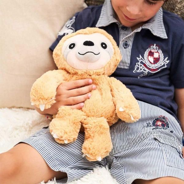 Pelucho Bouillotte sèche peluche Paresseux aux grains de blé et fleurs de lavande