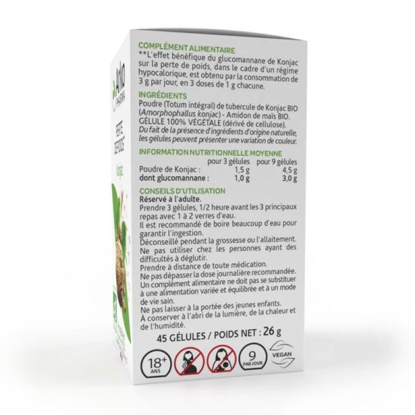 Arkopharma Arkogélules Konjac Bio perte de poids (45 gélules)