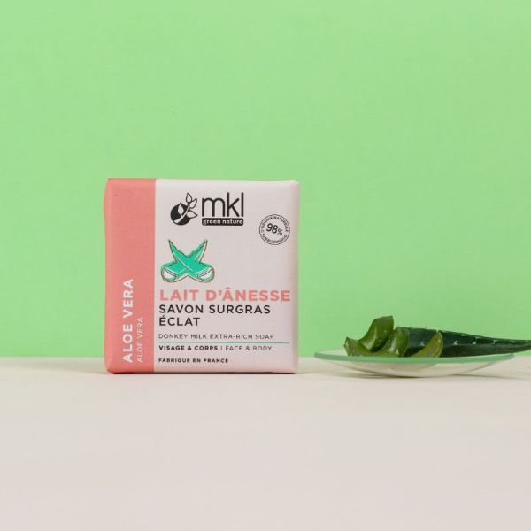MKL Green Nature Savon Surgras au l'ait d'ânesse bio - Aloe Vera (100 g)