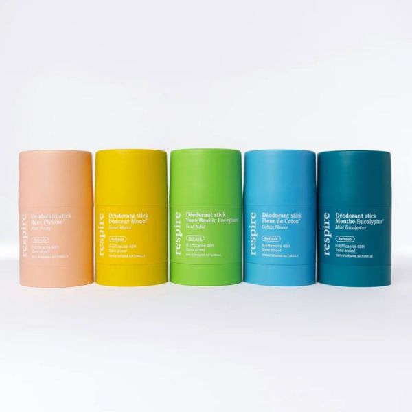 Respire Déodorant Stick Fleur de Coton rechargeable efficacité 48h (50 g)