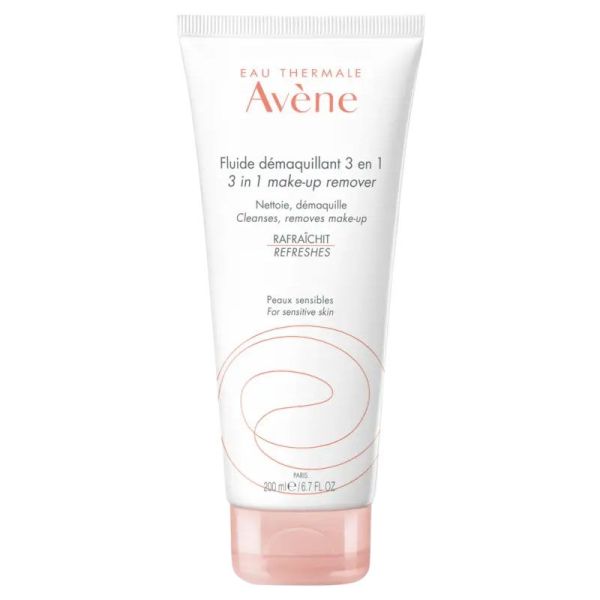 Avène Fluide Démaquillant 3 en 1 purifie, démaquille, nettoie (200 ml)