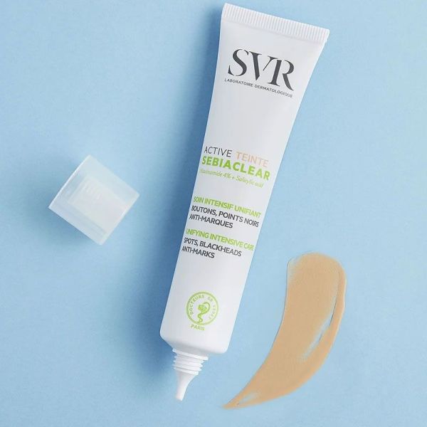 SVE Sebiaclear Active Teinté soin intensif boutons, points noirs, anti-marques (40 ml)
