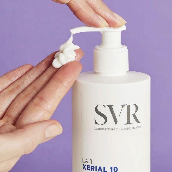 SVR Xerial 10 Lait lissant, apaisant, hydratant 48h, anti-squames, anti-grattage (400 ml)