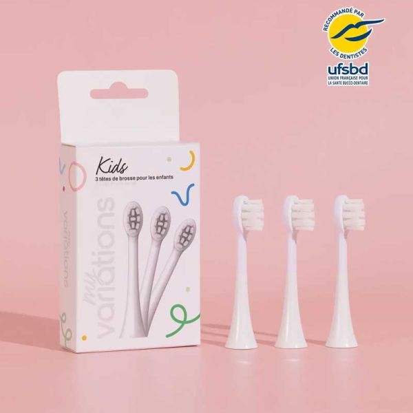 My Variations Têtes de brosse blanches pour brosse My Variations Kids (x3)