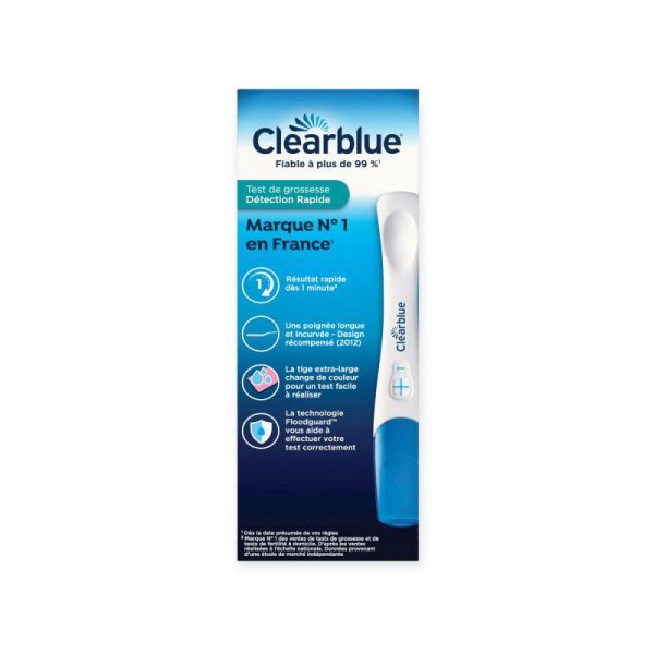 Clearblue Test de Grossesse Détection Rapide – Boîte de 2 tests