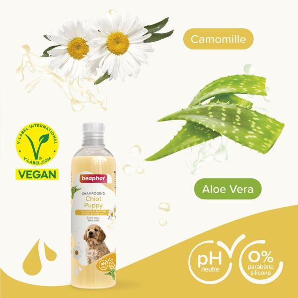 Beaphar Essentiel Shampoing pour chiots camomille et aloe vera (250 ml)