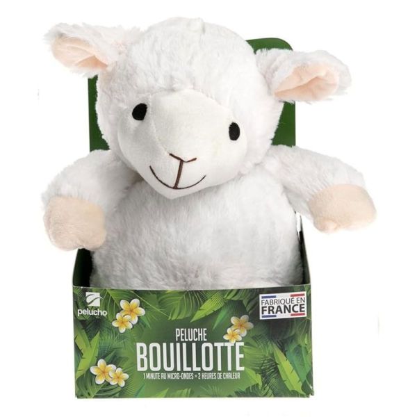 Pelucho Bouillotte sèche peluche Mouton aux grains de blé et fleurs de lavande