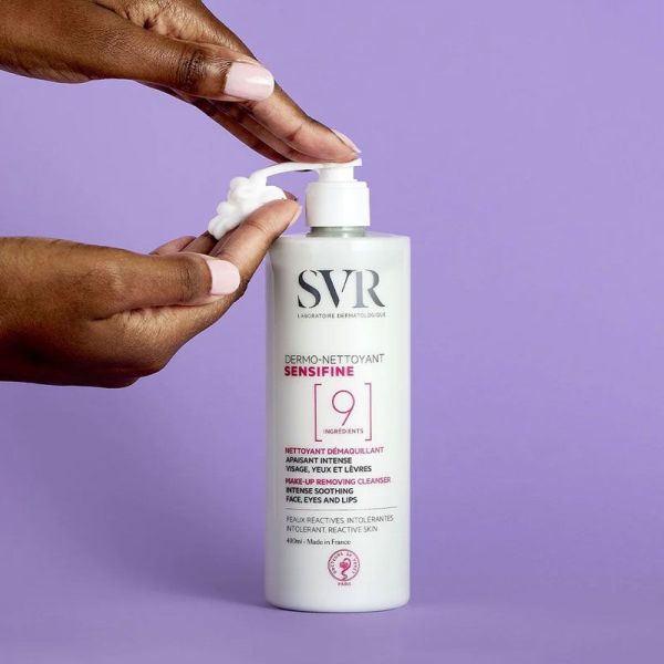 Sensifine Dermo-Nettoyant nettoyant démaquillant apaisant visage, yeux & lèvres (400 ml)