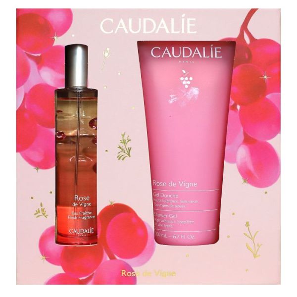 Caudalie Coffret Rose de Vigne Noël 2025 (Eau Fraîche 50ml + Gel Douche 200ml)