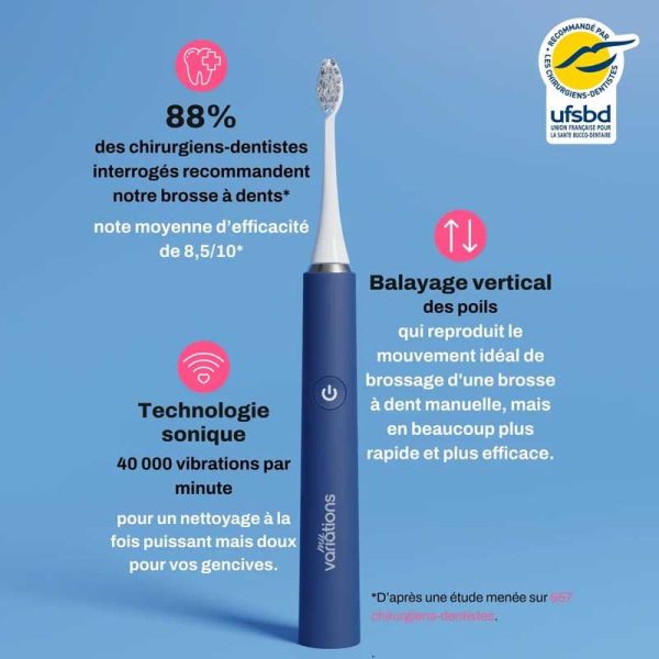 My Variations Brosse à dents électrique sonique Midnight Blue (x1)