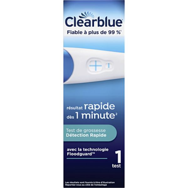 Clearblue Plus Test de Grossesse Détection Rapide x1