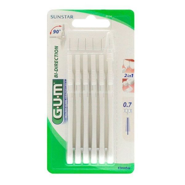 Gum Bi-Direction Brossettes Interdentaires 0.7Mm Iso Size 1 (x6)
