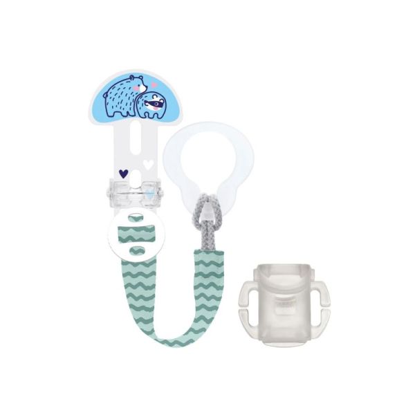 MAM Kit Sucette + Attache-sucette Silicone 6+ mois (référence 79)