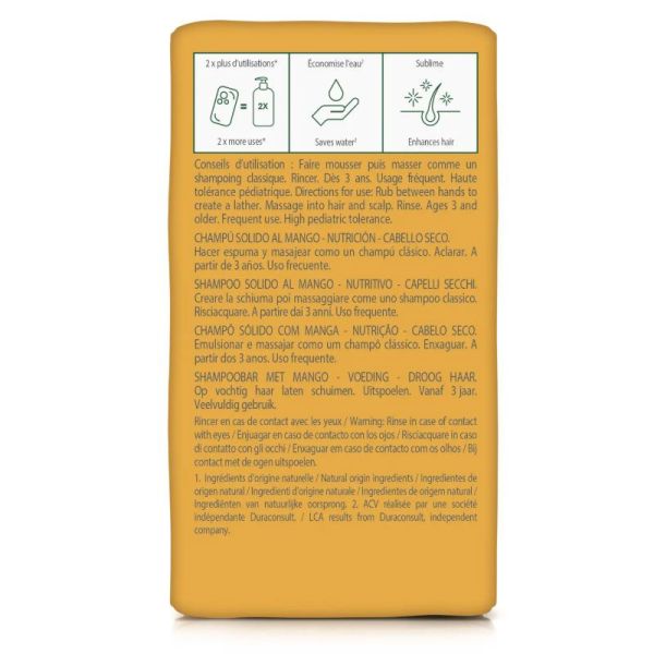 Klorane Shampoing solide Nutrition à la mangue (80 g)