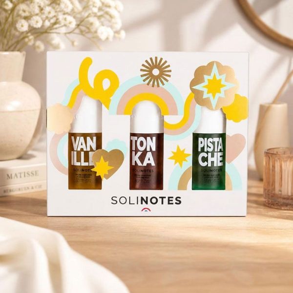 Solinotes Coffret Trio Brumes Vanille, Tonka et Pistache (3 x 60 ml)