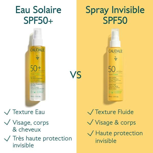 Vinosun Protect Spray Invisible Haute Protection SPF50 anti-oxydant, adultes & enfants (150 ml)