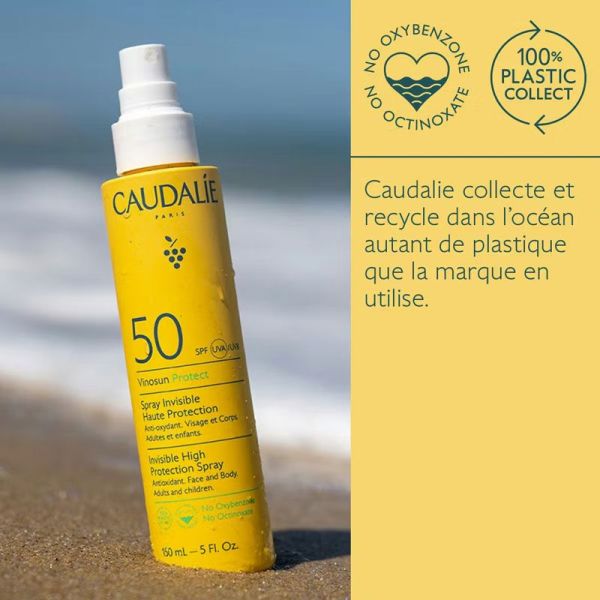Vinosun Protect Spray Invisible Haute Protection SPF50 anti-oxydant, adultes & enfants (150 ml)